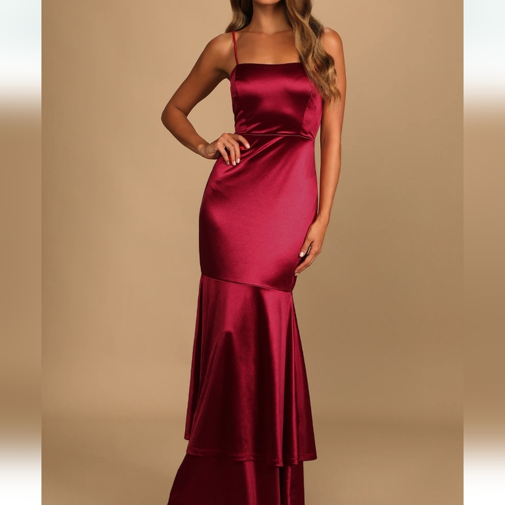 NWT Satin red dress